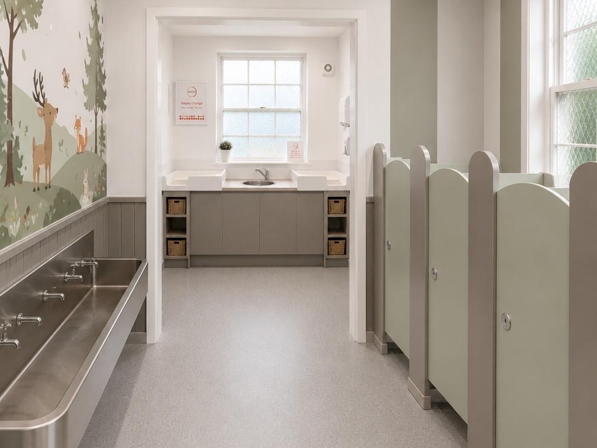 CGI of the new Partou Norwood Day Nursery & Pre-School opening in West Norwood, London in October 2026, showing a bright children