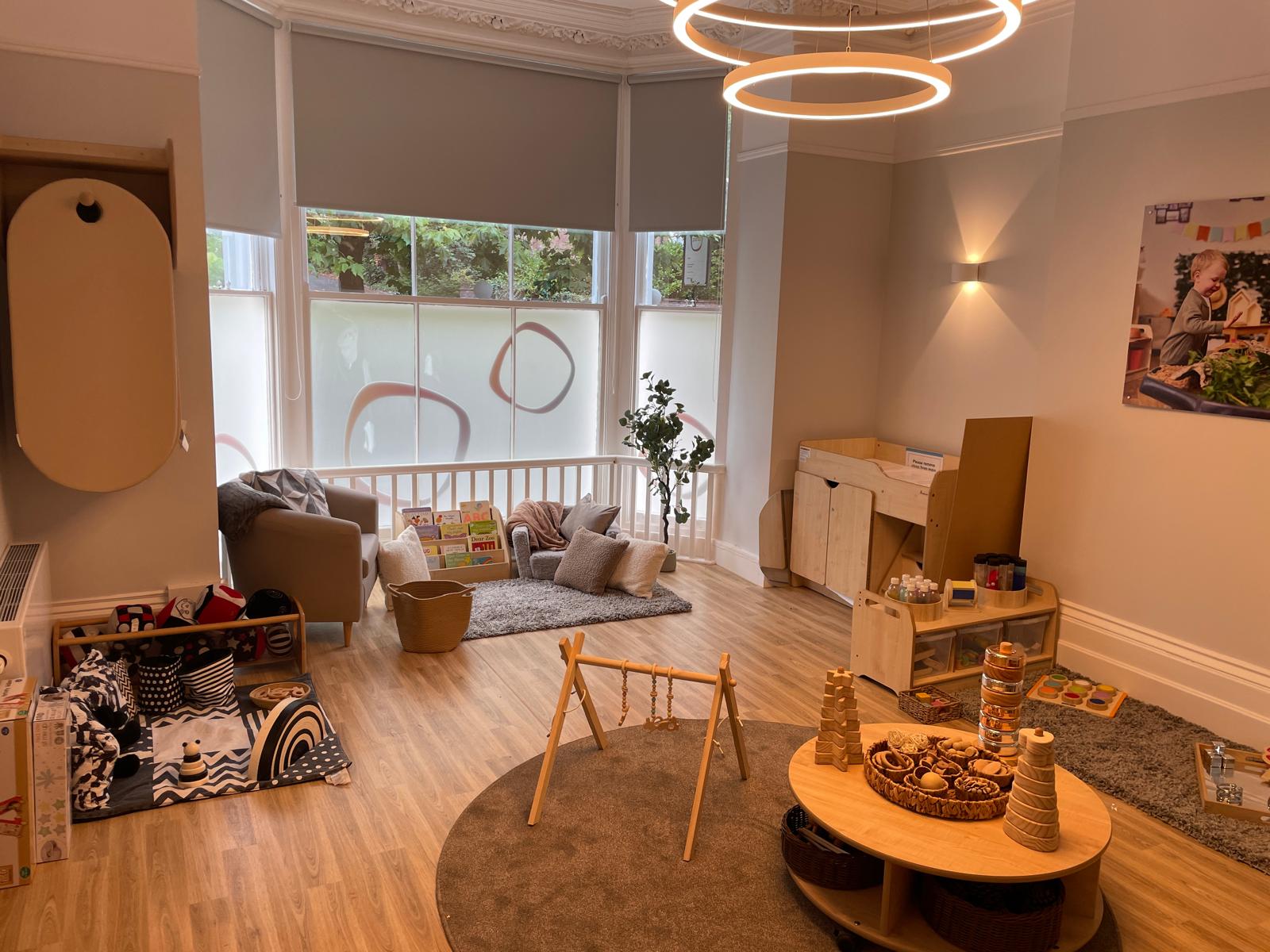 Oxton Day Nursery Baby Room with sensory area