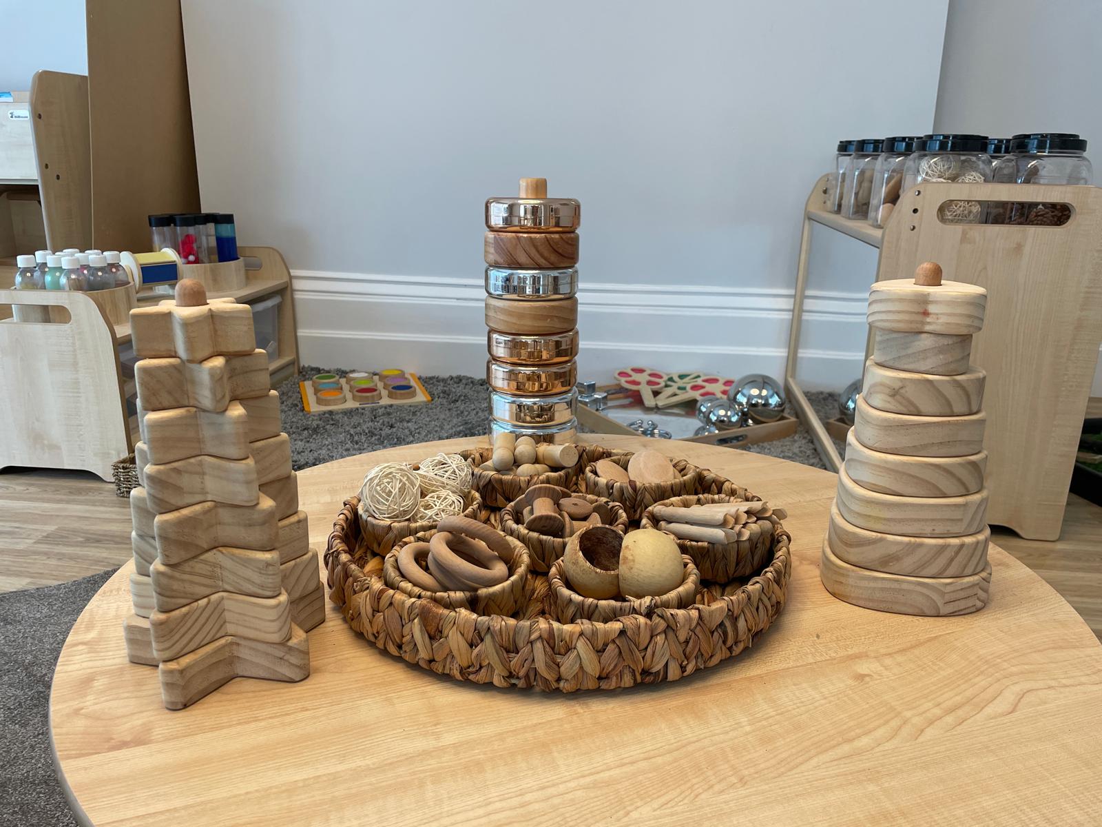 Wooden toy area at Oxton Day Nursery, Birkenhead