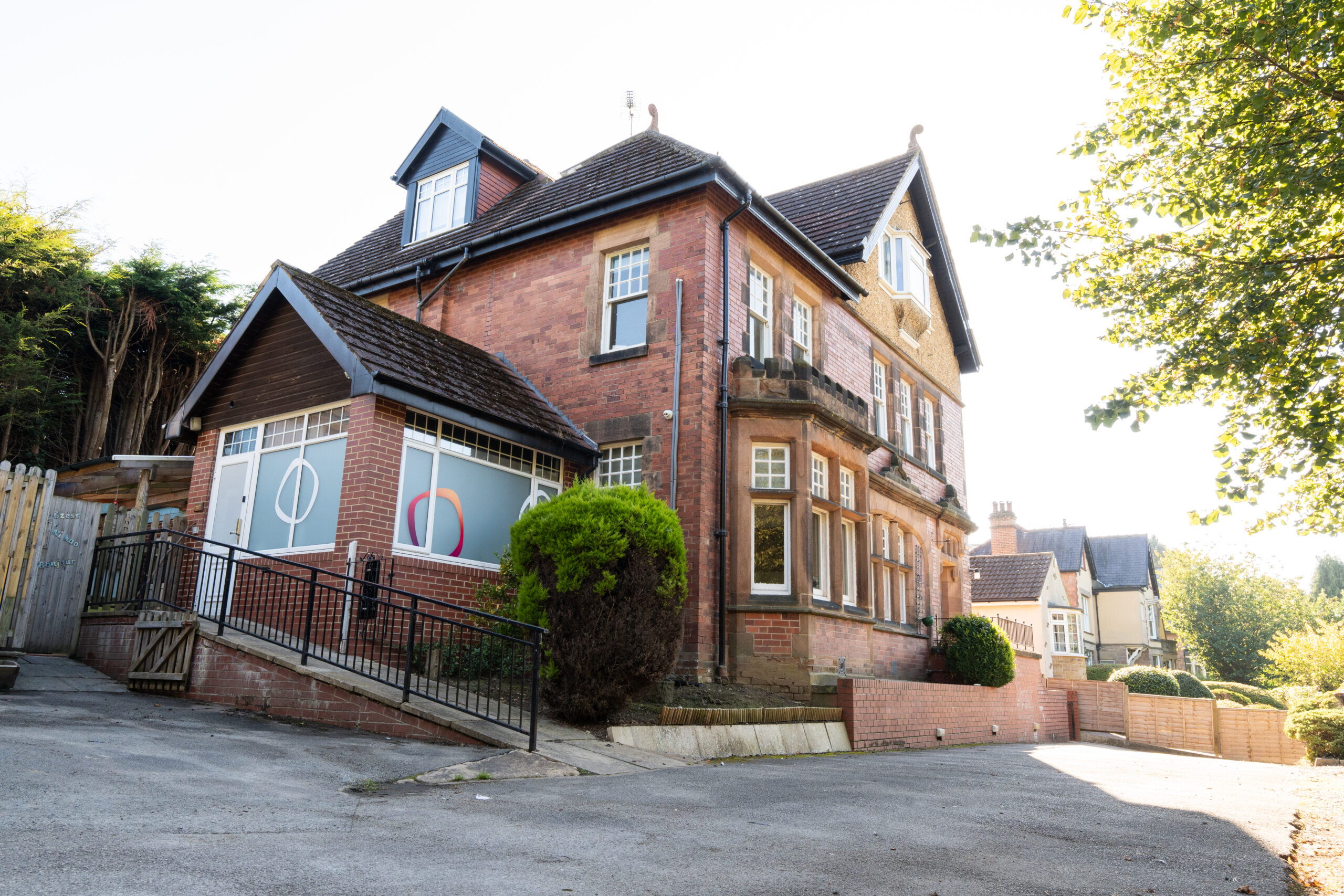 Large brick Safehands nursery and pre-school building
